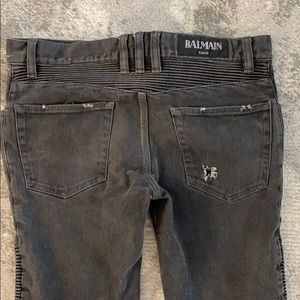 Balmaine Paris stonewashed ripped jeans